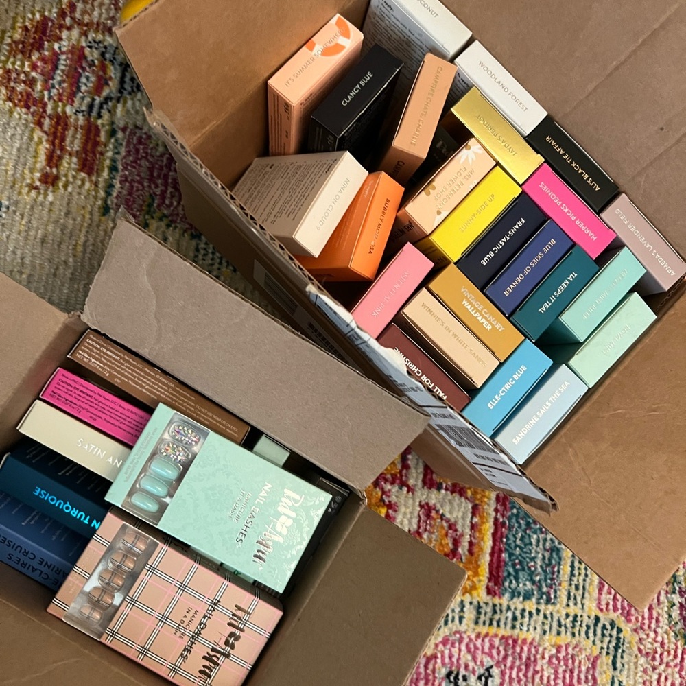 Two Full boxes of Red Aspen nails